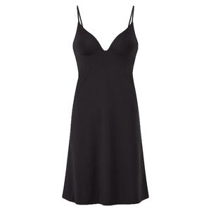 Uniqlo Mame Kurogouchi Slip Dress Womens Lrg Black Plunging Bra Adjustable Strap